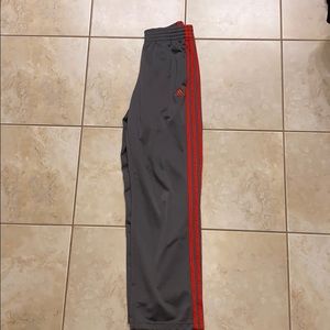 Adidas Men’s Pants Track Lounge Red Grey